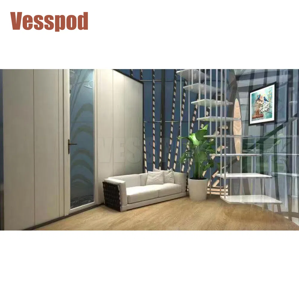 Cheap Tiny Light Weight Hotel Prefab Villa Round Shape Prefab Houses Furnished Villa House Circular Tiny House Circular Bungalow
