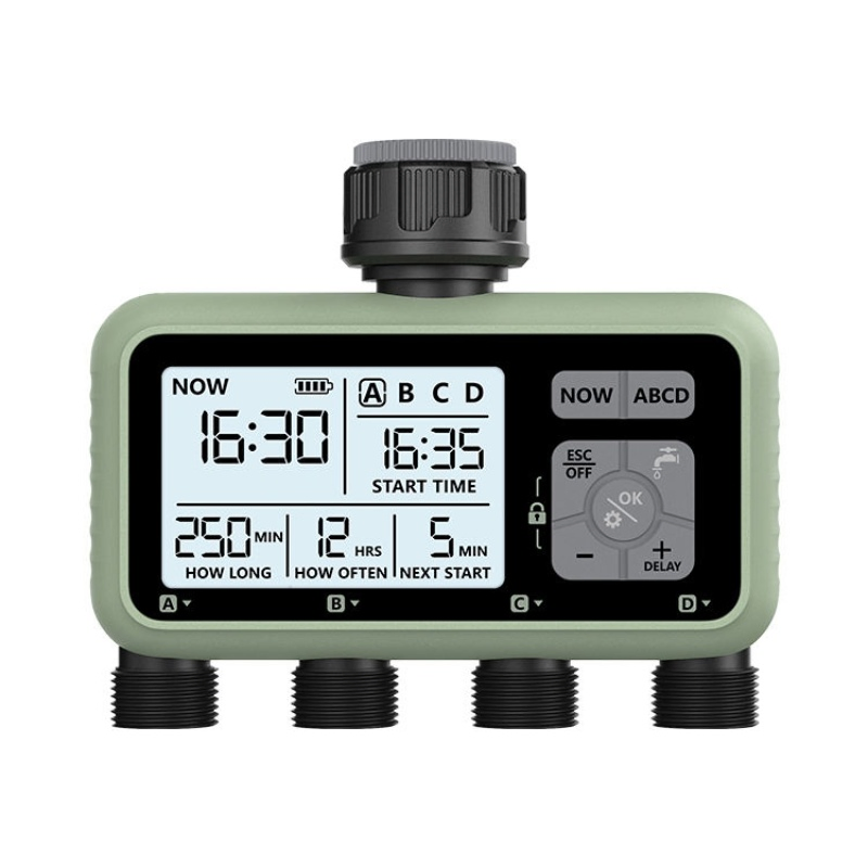 Electronic Automatic 4-Outlet Irrigation Garden Water Timer Watering System Controller Hct-379