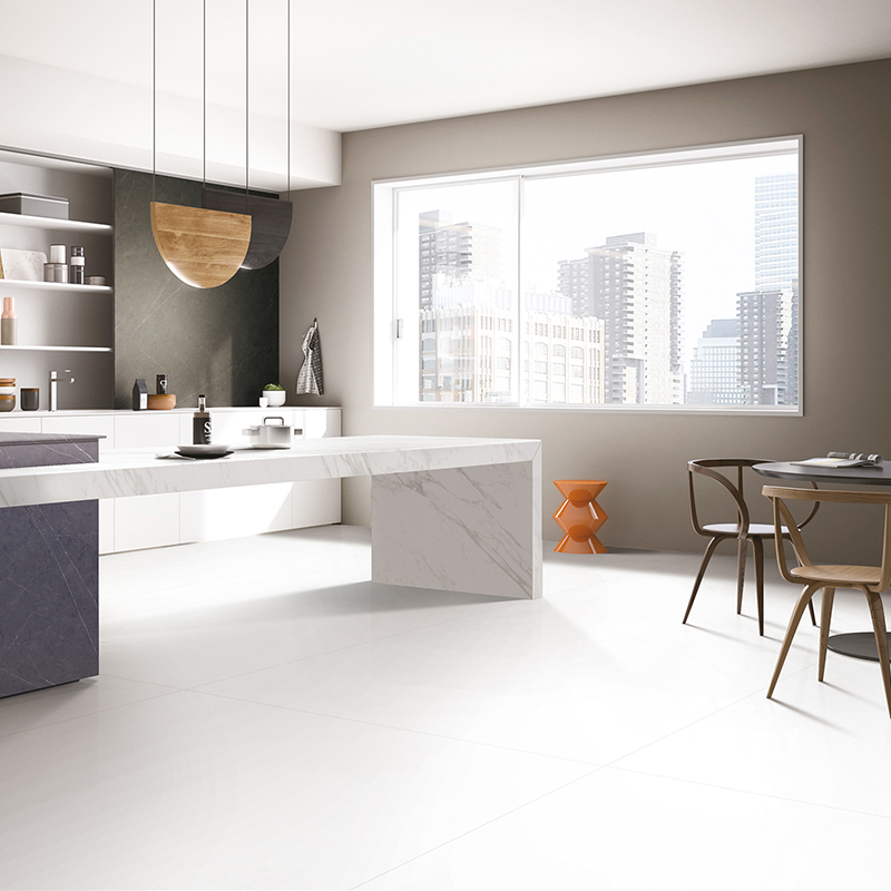 Countertops Artificial Stone Sintered Slab Wall Cladding Sintered Stone Matt Pure White