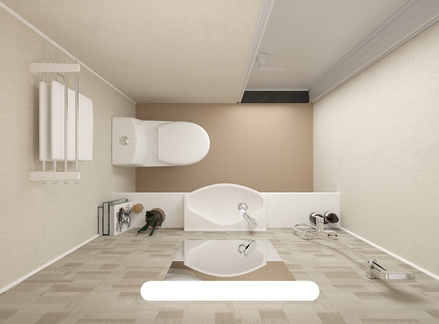 Easy Installation Modular SMC Bathroom with Modern Design for Prefab House Projects