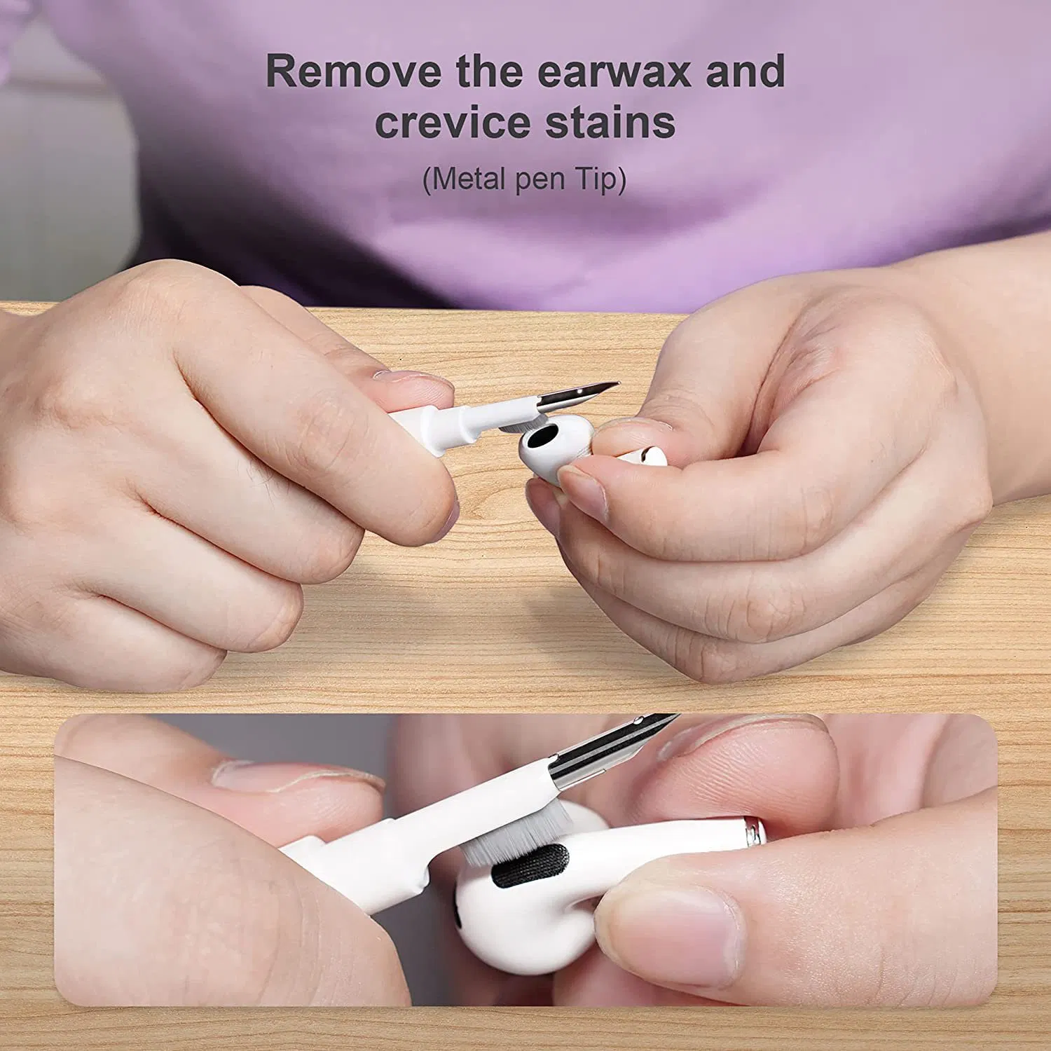 Щетка для чистки наушников с логотипом