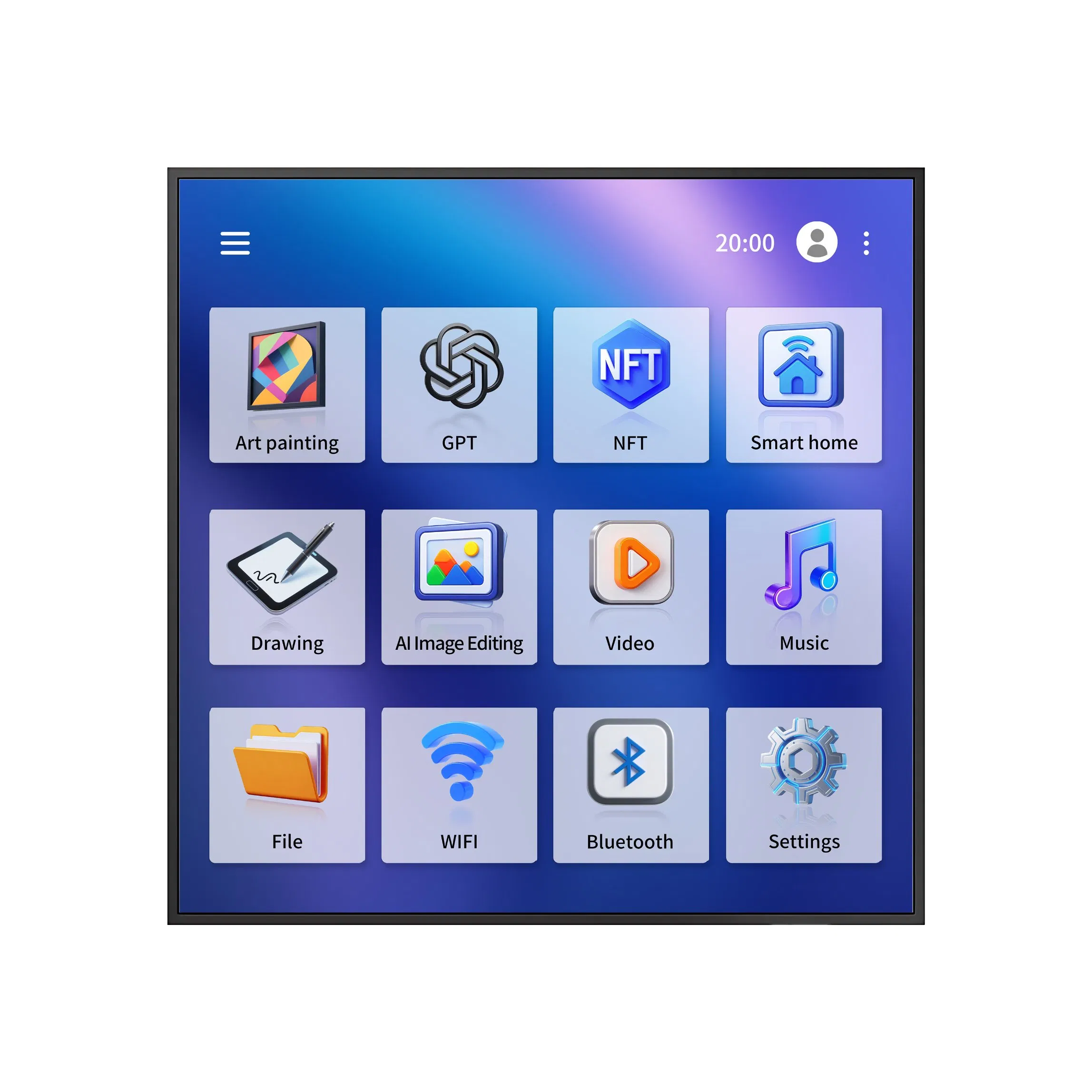 Custom High Color Gamut Ultra-Thin 19.2 22 29.5 33.3 35.7 51.7 Inch Qled Backlight Nft NFC Digital Photo Frame for Art Exhibition/Industry/Medical