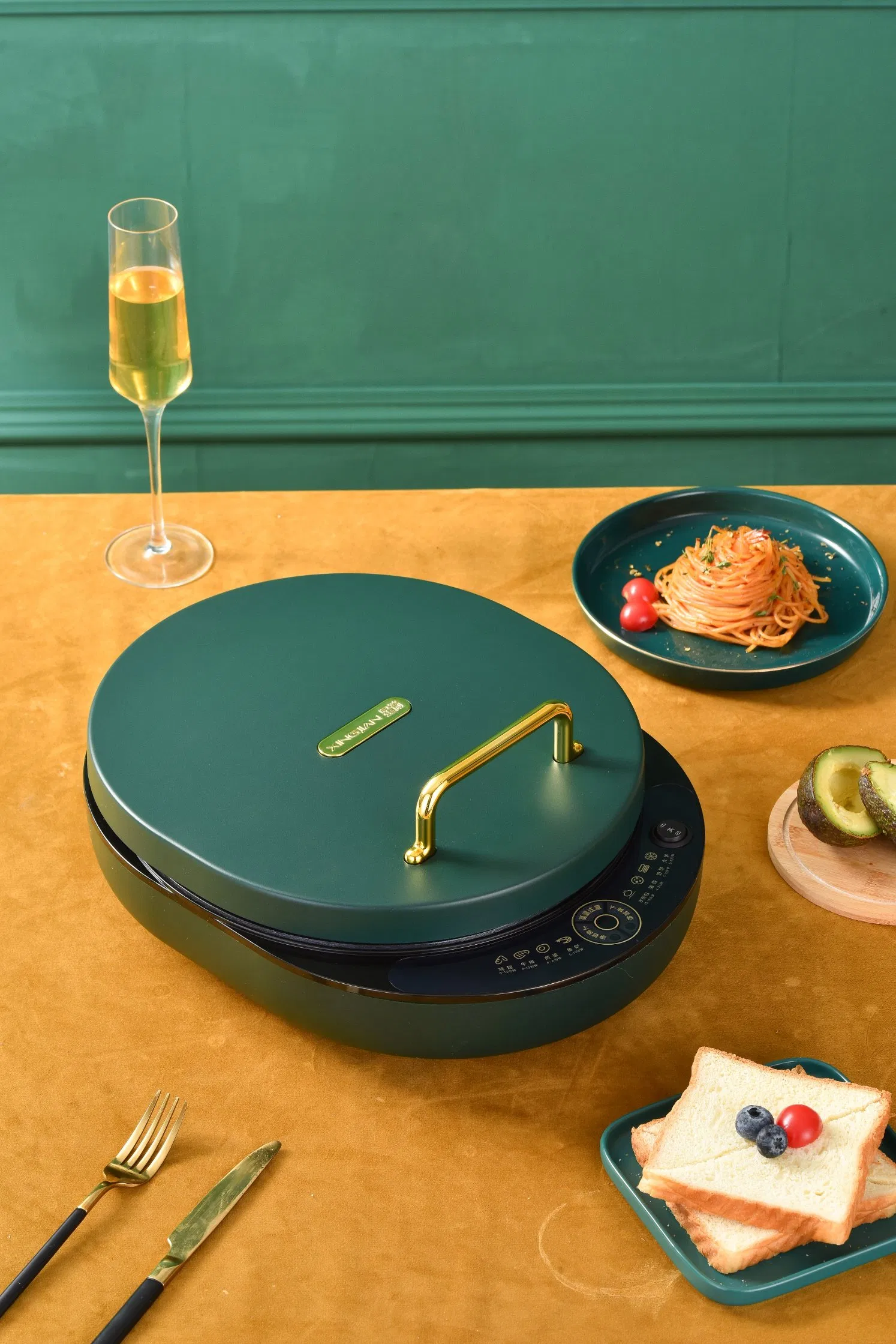 Multifunctional Die-Cast Aluminium Electric 2 Sides Grill Pan