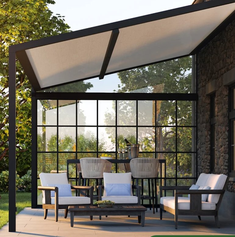 Free Standing Waterproof Aluminum Frame Glass House Sunrooms Glass Houses Container House