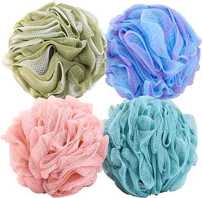 Bath Shower Loofah Sponge Exfoliating Body Scrubber 75g/PCS Pouf Bath Sponges