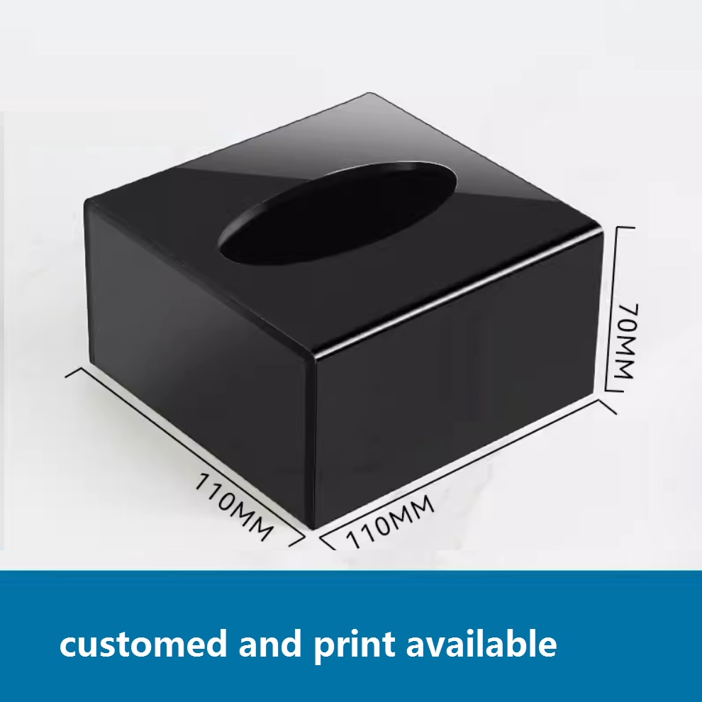 Napkin Dispenser 110mm Black Product Support Stands Hotel Consumables Room Storage Hotel Consumable Box Organization Factory Customized Custom Leather