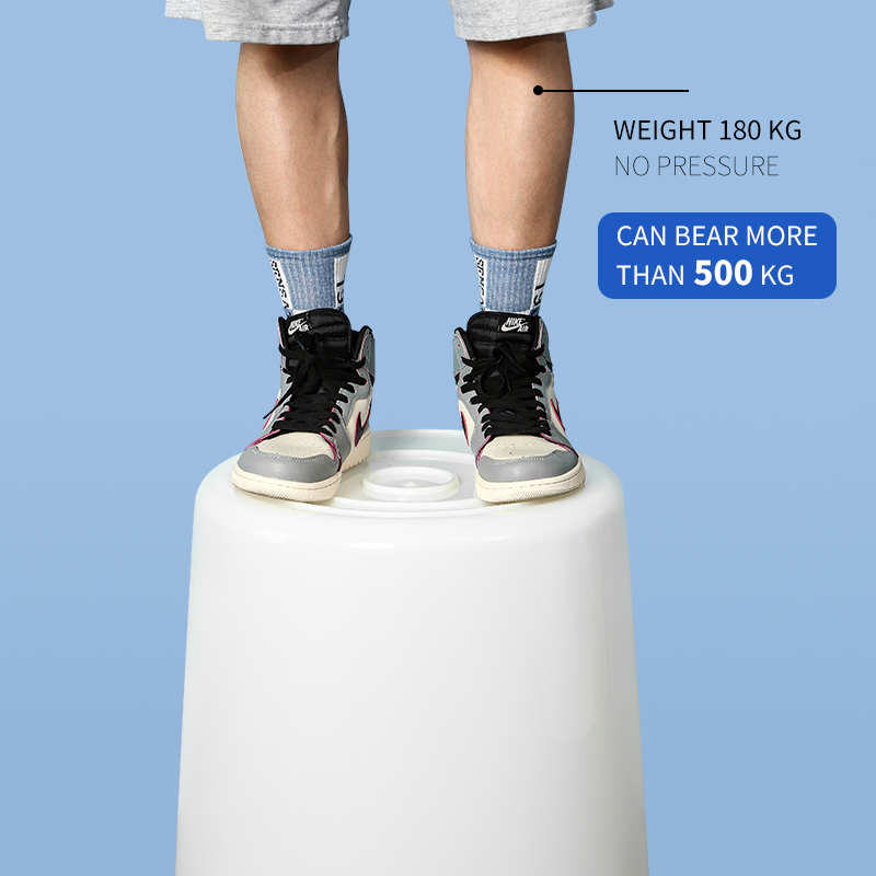 Customized Commercial Supplies Food Grade Large Round Plastic White Bucket with Cover