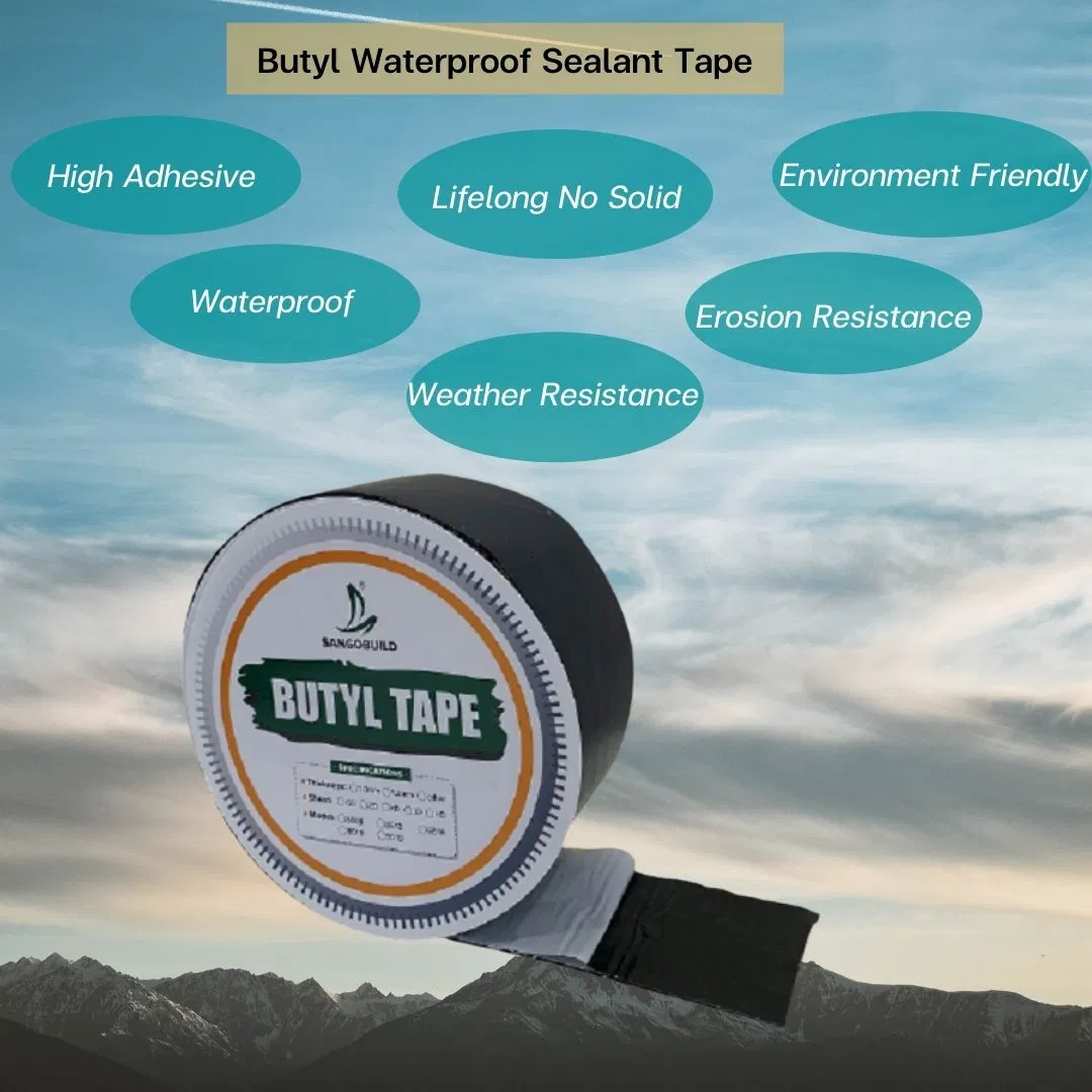 Construction Material Self Adhesive Bitumen Waterproof Butyl Rubber Tape