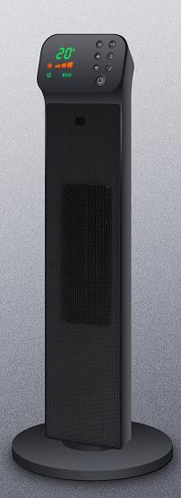 OEM Household Tower Fan Electric Portable PTC Heater with Overheating Protection LED Display Touch Button Control