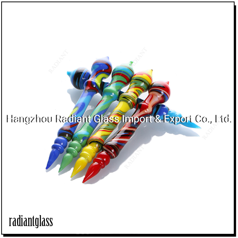 High-End Art Hand Blown Twist Colorful Glass Dabber Dabbing Tool