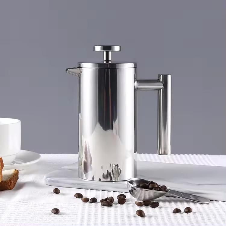 Food Grade Espresso Tools Stainless Steel Insulated French Coffee Pot Tea Press Coffee Maker