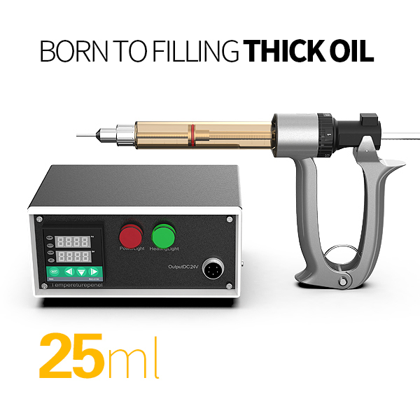 Preheating 25ml 50ml Thick Oil Distillate Oil Cart Filling Gun Handheld Disposable Empty Pen Cart Filler Gun