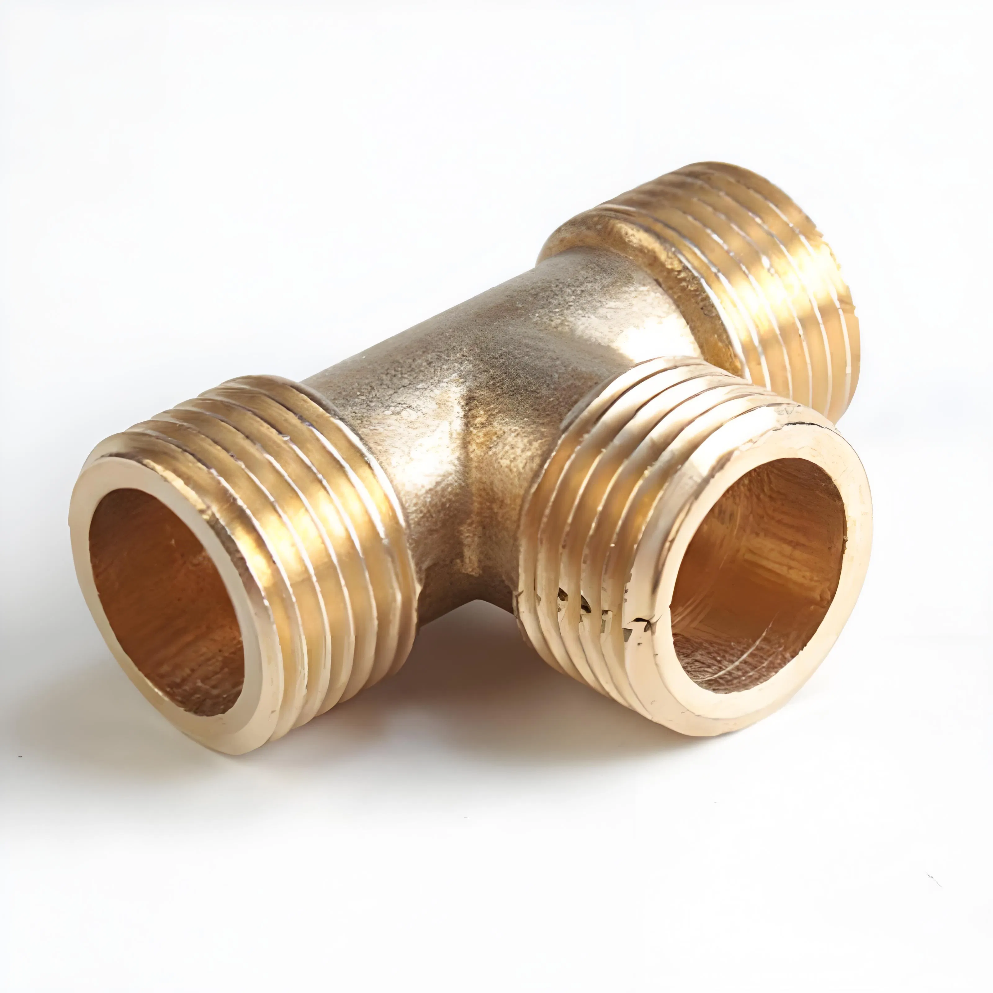 HVAC Copper Pipe for Air Conditioning and Refrigerator Brass Tee Fitting