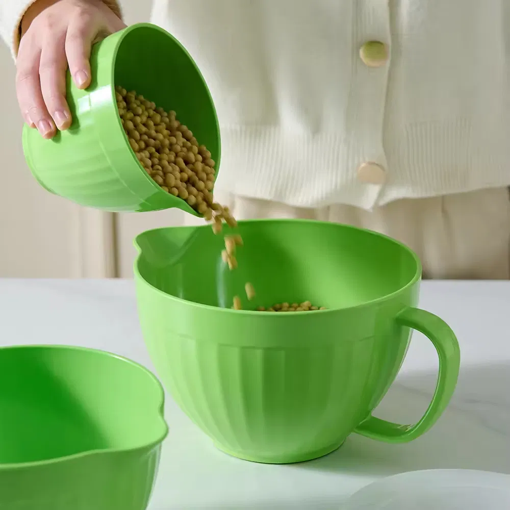 Brand Custom Set of 3 Largy 2800ml 1650ml 800ml Plastic Melamine RPET Salad Mixing Bowl Jug Set