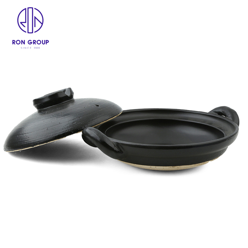 Factory Direct Price Kitchenware 10'' Ceramic Cooking Pot Casserole for Hotel Restaurant Wedding Party