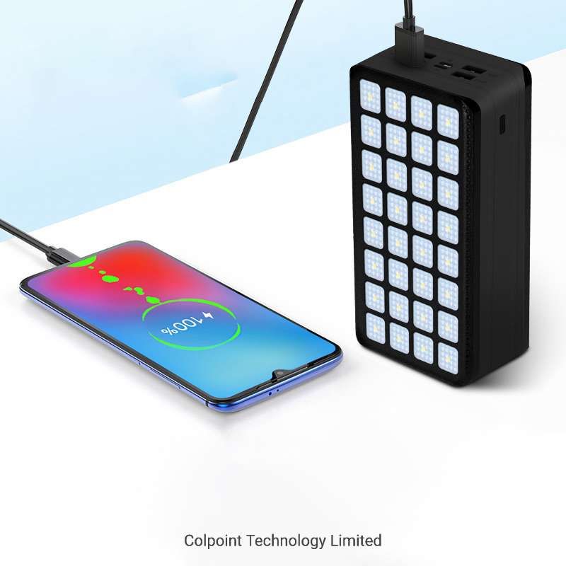 Портативная батарея Psooo PS-900 50000mAh с солнечной панелью и фонарем