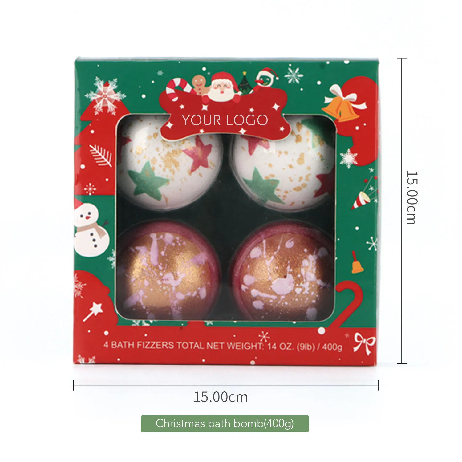 Handmade Organic Christmas Bath Bombs Relaxing Shower Tablets Scented Fizzies Lavender Rose Milk Christmas Bath Gift Set