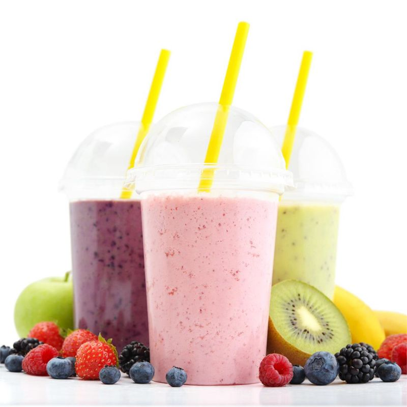 Wholesale Bubble Tea Coffee Custom Logo Restaurant Disposable Plastic Juice Cup Plastic Cup with Lid