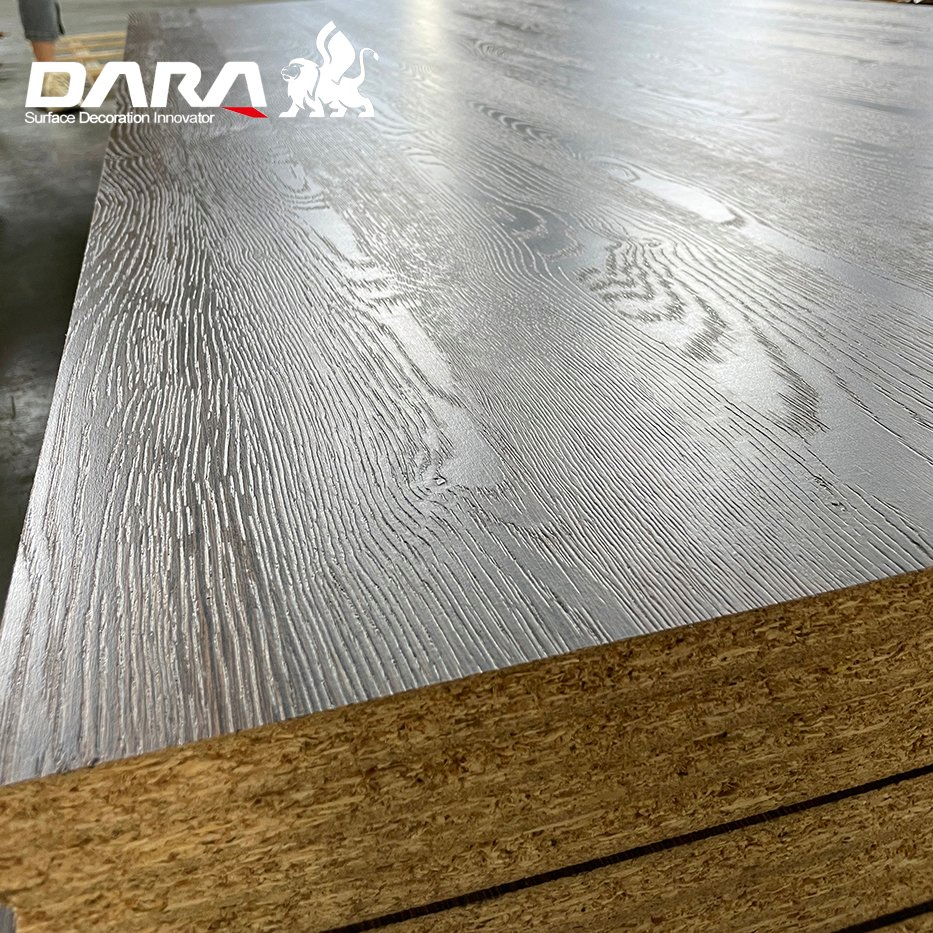 4*8FT 18mm Good Quality Synchronized Melamine Chipboard for Decor Chipboard Factory