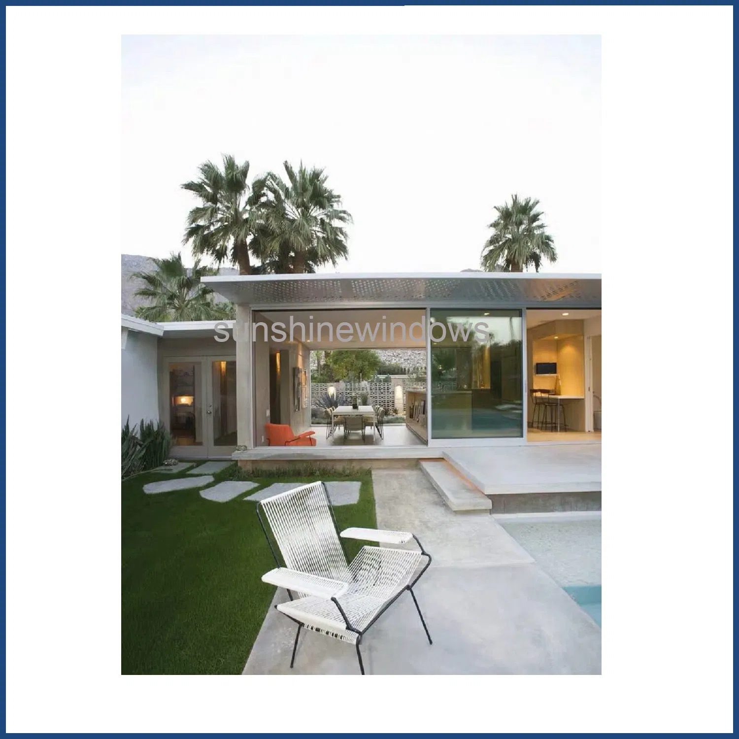 OEM Plastic Profile Frame Glass Sliding Door