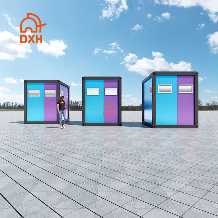 Existing Buildings Construction Public 10FT Portable Factory Prefabricated Flat Pack Container Toilet