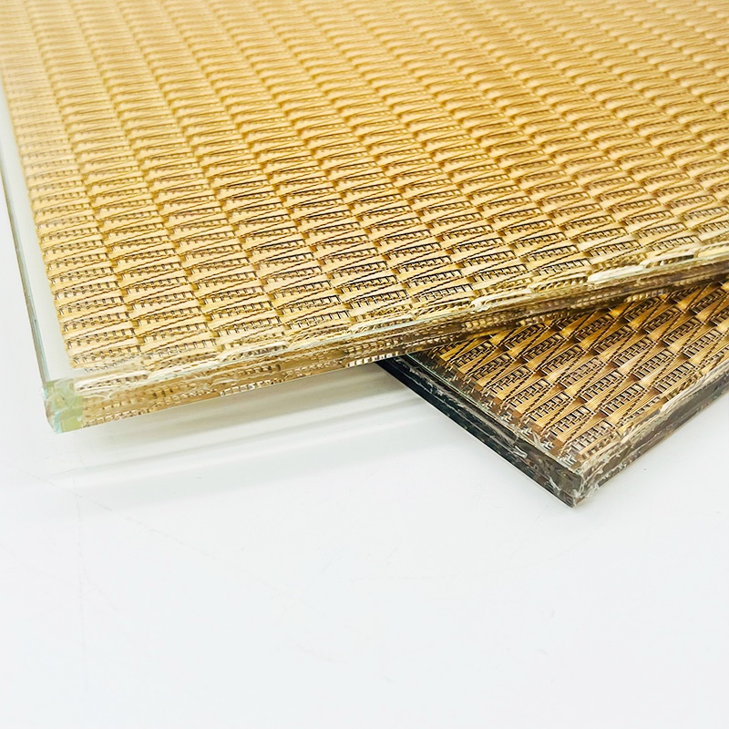 Guangzhou Glass Factory Customized Metal Mesh Laminated Wire Glass