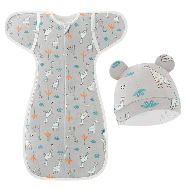 Custom 1.0 Tog Long Sleeve Organic Cotton Bamboo Baby Wearable Sleeping Bags Swaddle