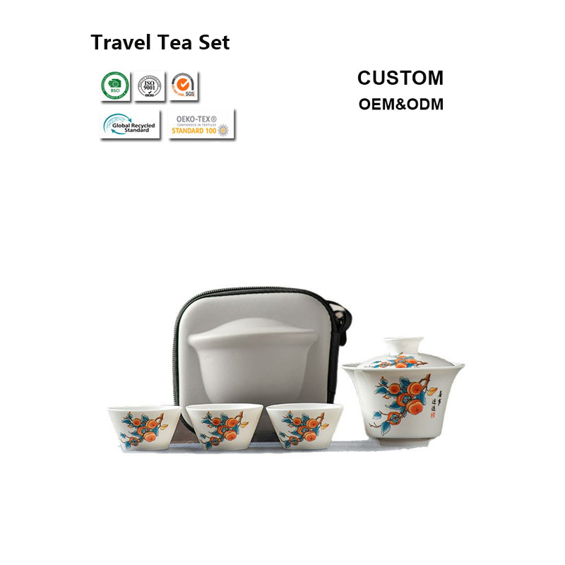 Custom Eco-Friendly Ceramic Travel Tea Set for Home Use Kungfu Gift Giving