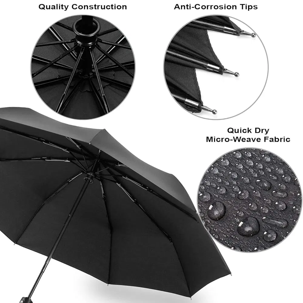 Factory Supplier Wholesale Automatic Opening and Closing Windproof Folding UV Protection Rain Umbrella Customization with Logo