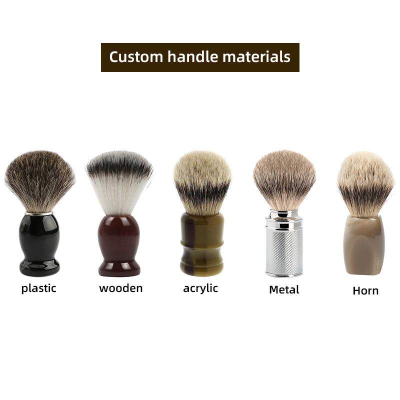 Custom Made Barber Legacy Wood Men 22mm Hair Shave Face Razor Brush Best Travel Natural Silvertip Badger Shaving Brushes for Men