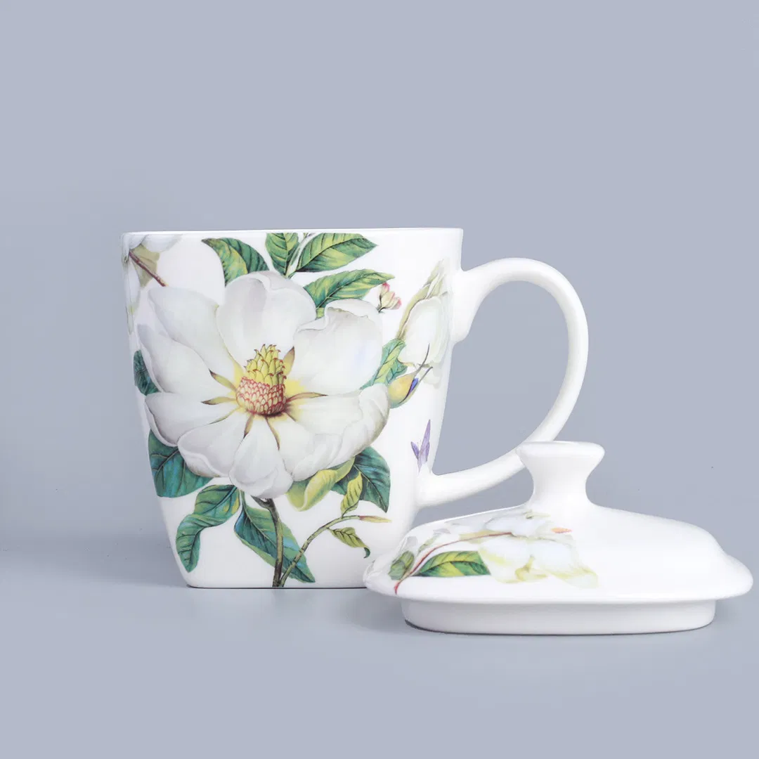 Ceramic Tall Coffee Tea Ceramic Mug with Decal (CPBZ-4012)