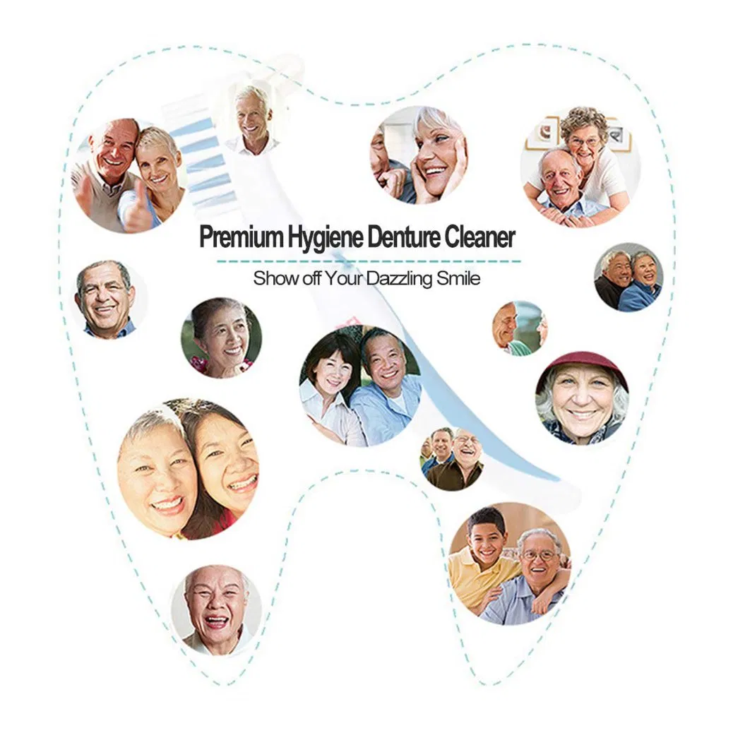 False Teeth Denture Brushes with Double Sided Denture Cleaning Toothbrush