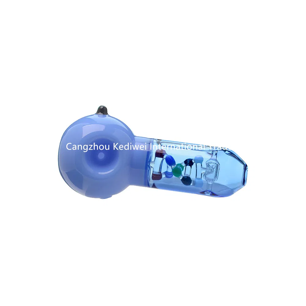 Spinning DNA Glass Hand Pipe Spoon Pipe Glass Smoking Pipe Factory Wholesale