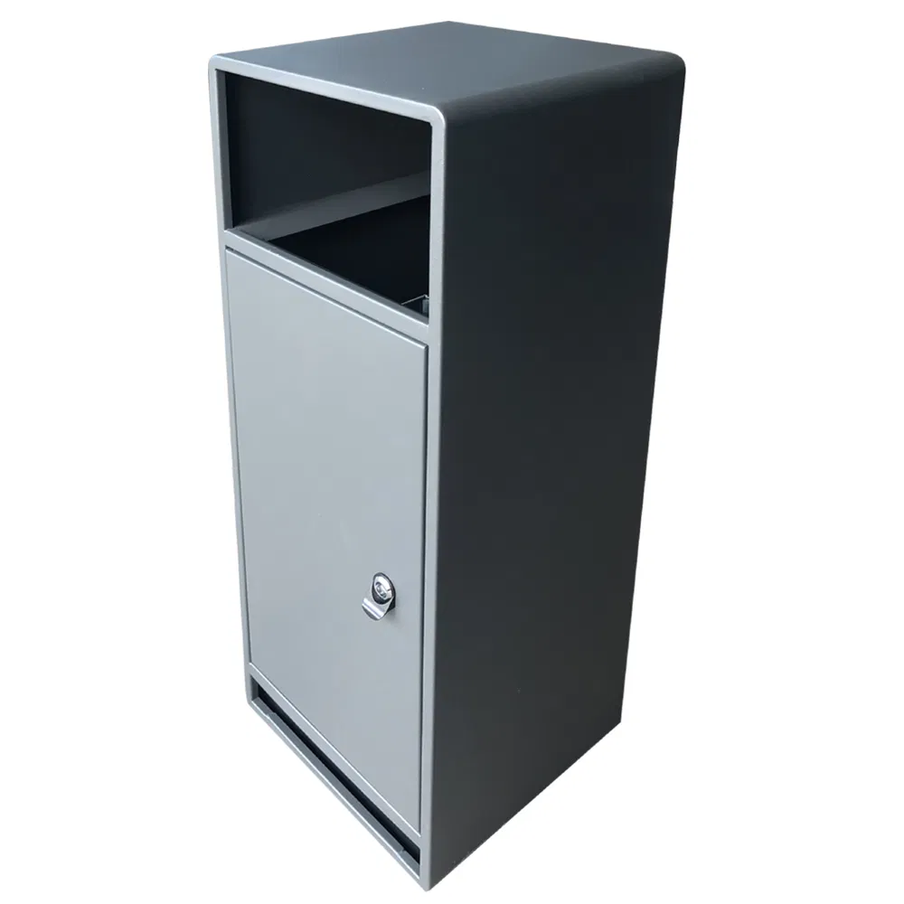 Декоративная уличная урна с коваными узорами для сада