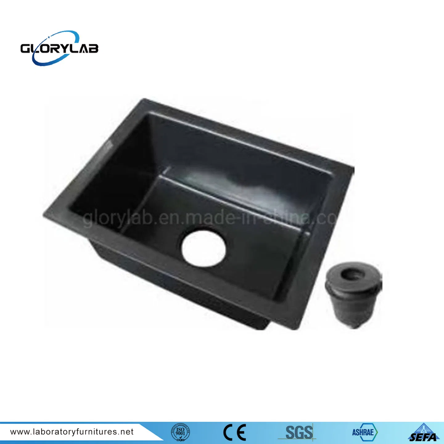 PP (Polypropylene) Sink Small Chemistry Laboratory Sink with Bottle Trap (JH-PS006)
