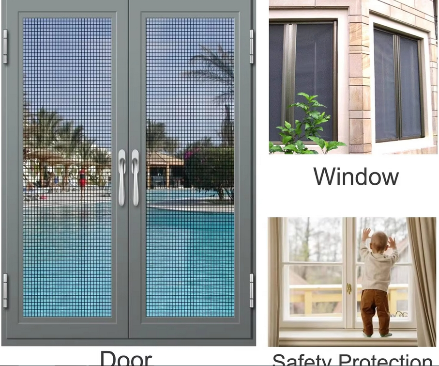 304 Stainless Steel Security Mesh Window Screen Black Color Protection Net Plain Weave Fence Panel/Valla/Chain Link Fence