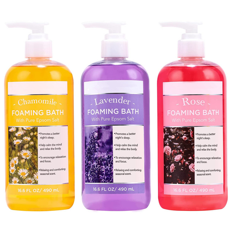 OEM ODM Custom Bubble Bath Foaming Bath Set with Pure Epsom Salt