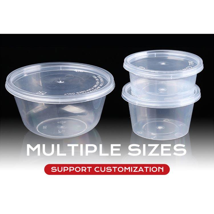 Disposable Plastic PP Mini Round Takeout Sauce Cups with Lids for Restaurant