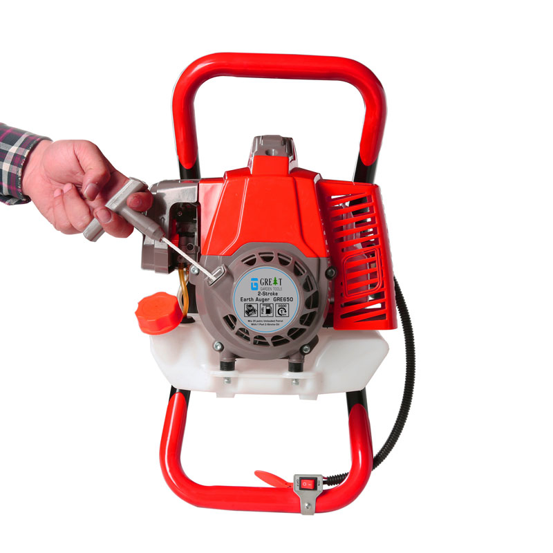 63.3cc Petrol Post Hole Digger Drill Hand Tools Heavy Dut