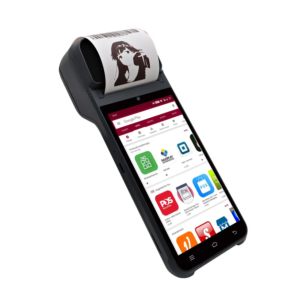 Android Smart POS Machine Portable Labels Printer Handheld POS Terminal