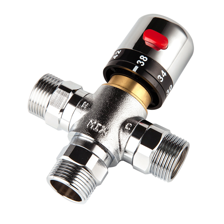 Thermostatic Mixing Valve Three Way Thermostatic Valve for Floor Heating System Temperature Control