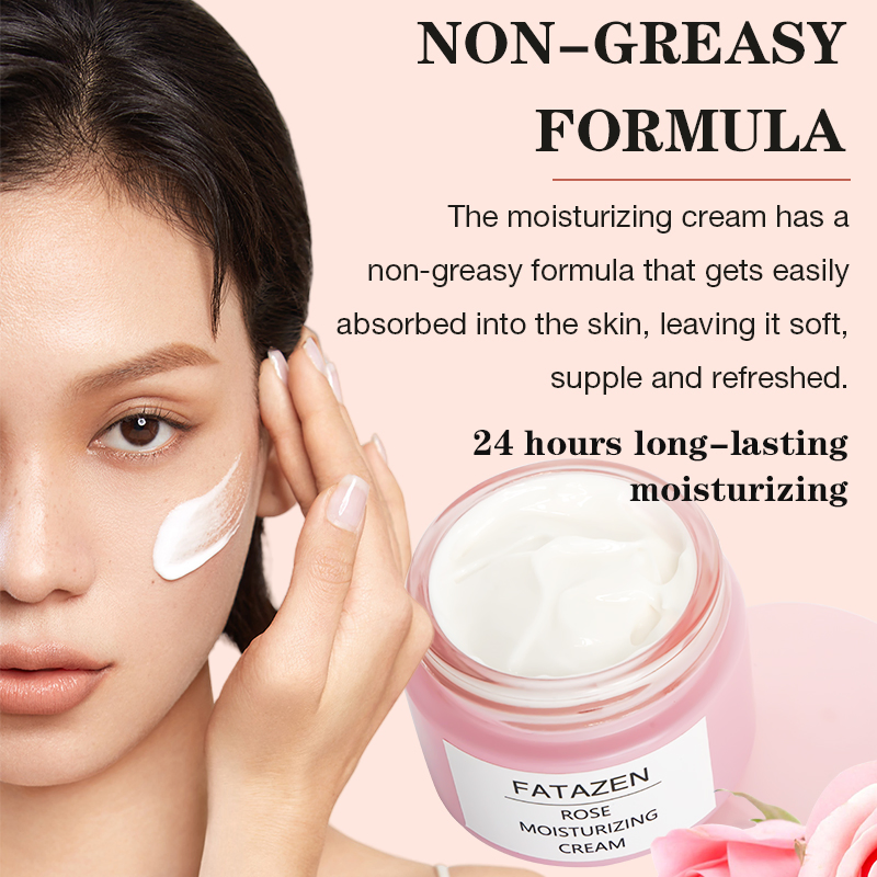 Nourishing Soothing Lighten Skin Fine Lines Natural Rose Hydrating Moisturizing Facial Cream