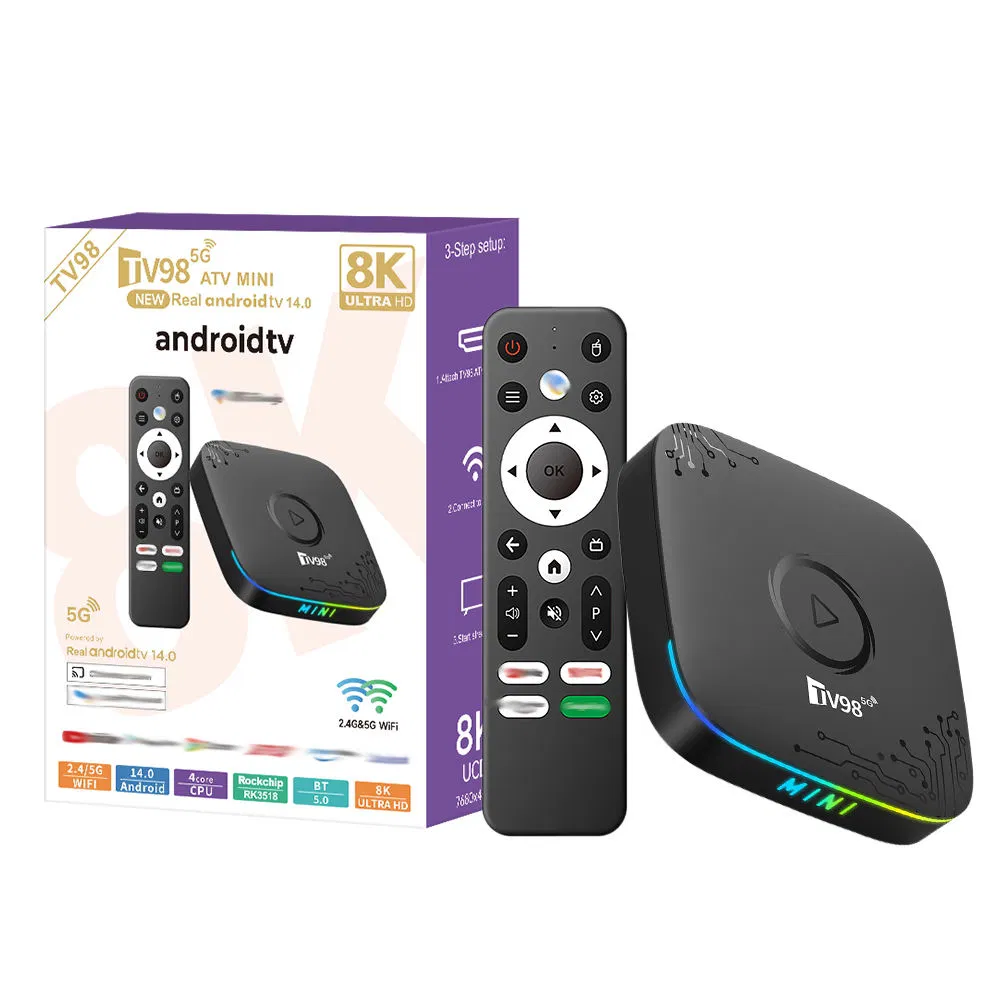 TV98 ATV Mini TV Box на Android 14