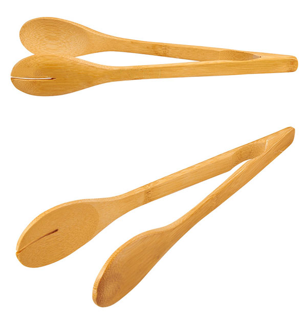 Kitchen Serving Round Head Tongs Bamboo Clip for Barbecue /Food /Bread Use