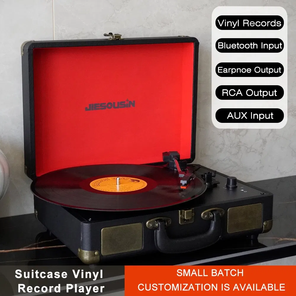 High-End Bluetooth Music Player Gramophone Turntable 3 Speed Vintage Vinyl Lp Record Player