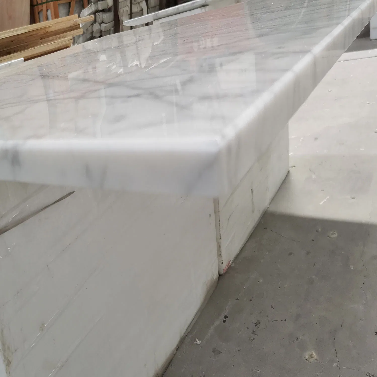 Hotel Project Italian Bianco Carrara White Stone Table Counter Top Marble Countertops for Hotels