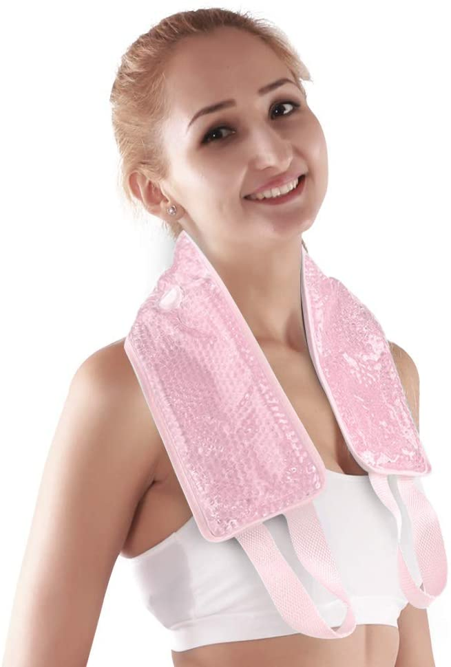 Reusable Neck Cold Pack with Soft Plush Backing for Neck Pain Relief