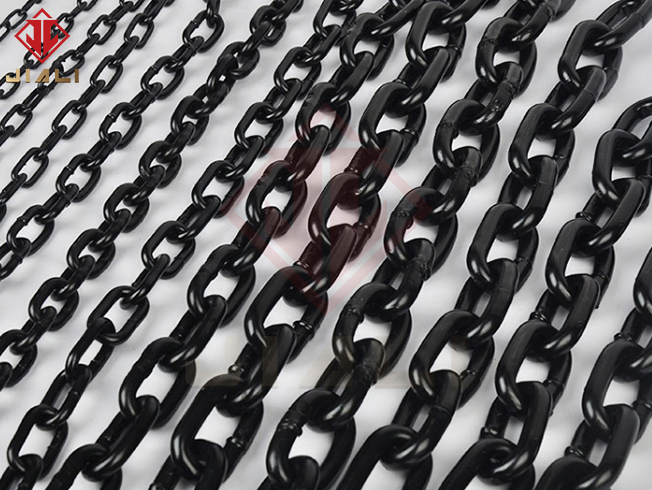 Цепь грузовая сварная G80 черная сплав
