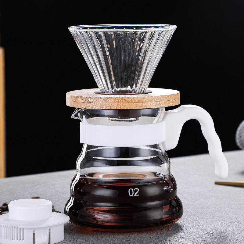 V60 Coffee Tea Server Glass Pour Over Pot