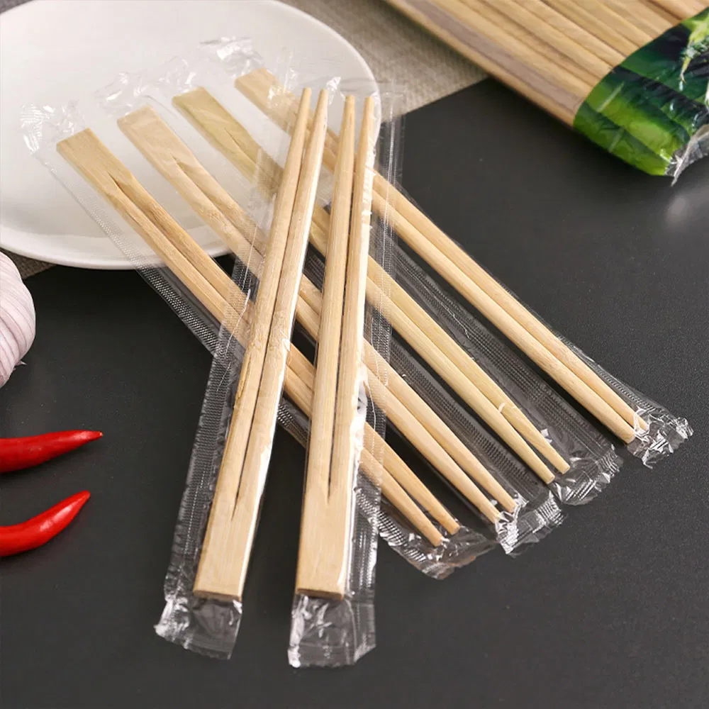 High Quality Custom Eco Personalized Sushi Chopsticks in Paper Packing 21cm Disposable Bamboo Chopstick with Logo